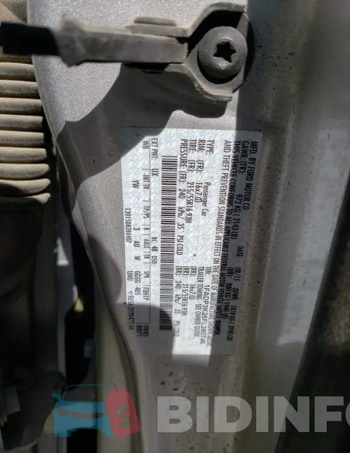 1FADP3K26FL380746 Photo# 13