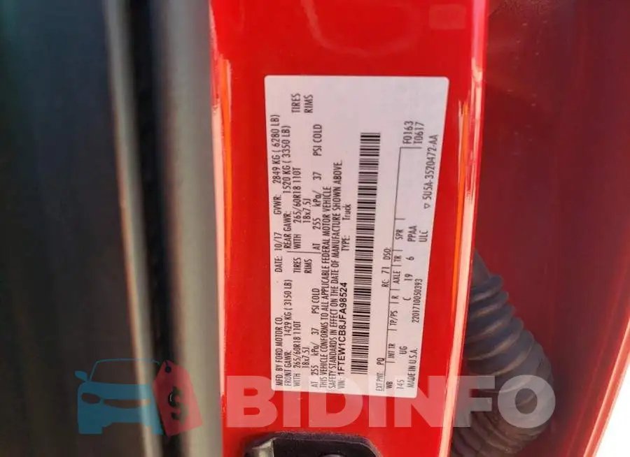 1FTEW1CB8JFA98524 Photo# 12