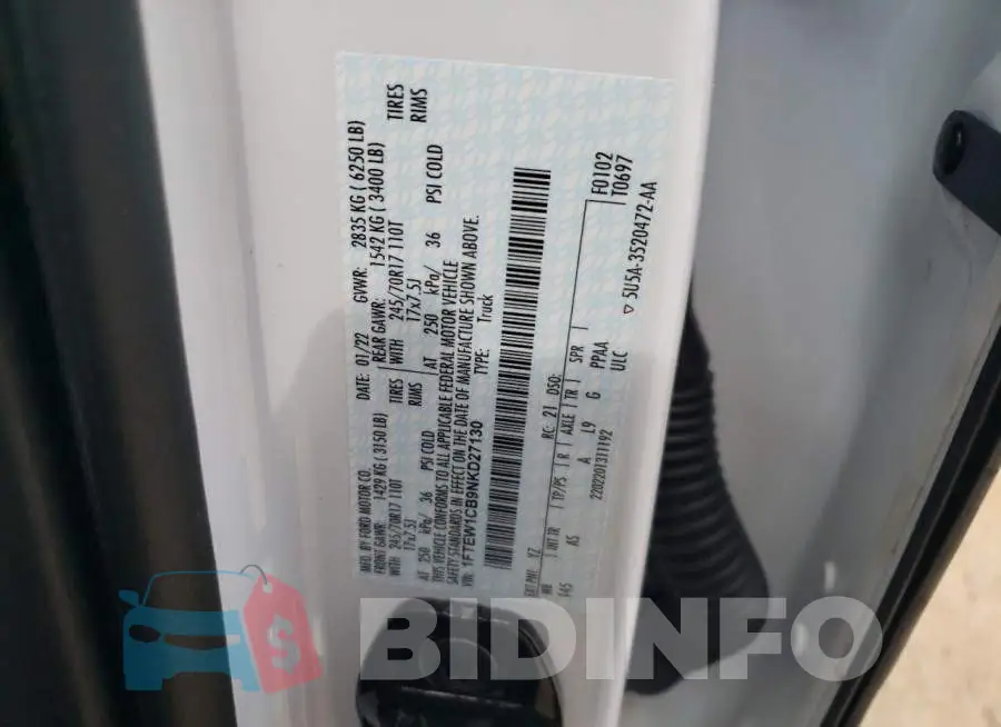 1FTEW1CB9NKD27130 Photo# 12