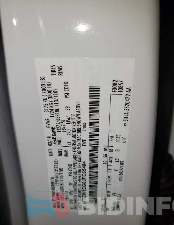 1FTEW1EG0JFC65404 Photo# 12