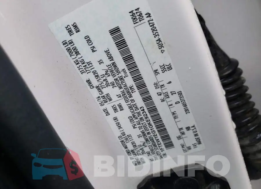 1FTEW1EG1GKE92343 Photo# 12