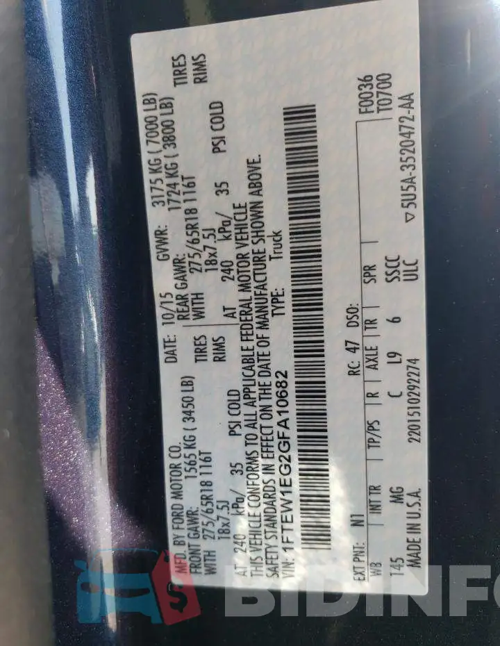 1FTEW1EG2GFA10682 Photo# 12