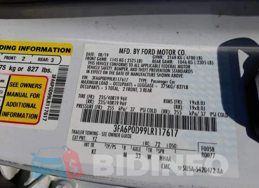 3FA6P0D99LR117617 Photo# 13
