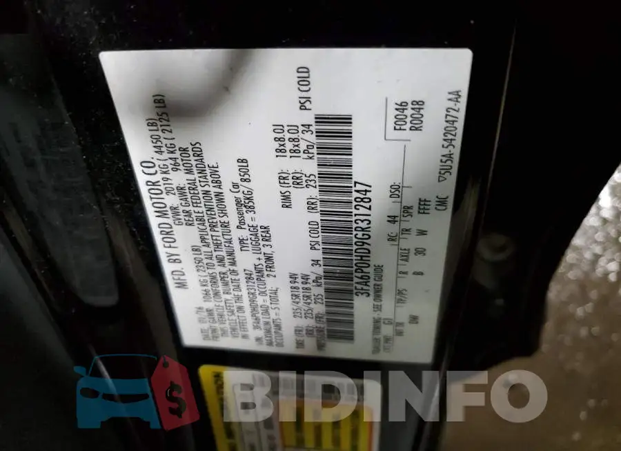3FA6P0HD9GR312847 Photo# 12