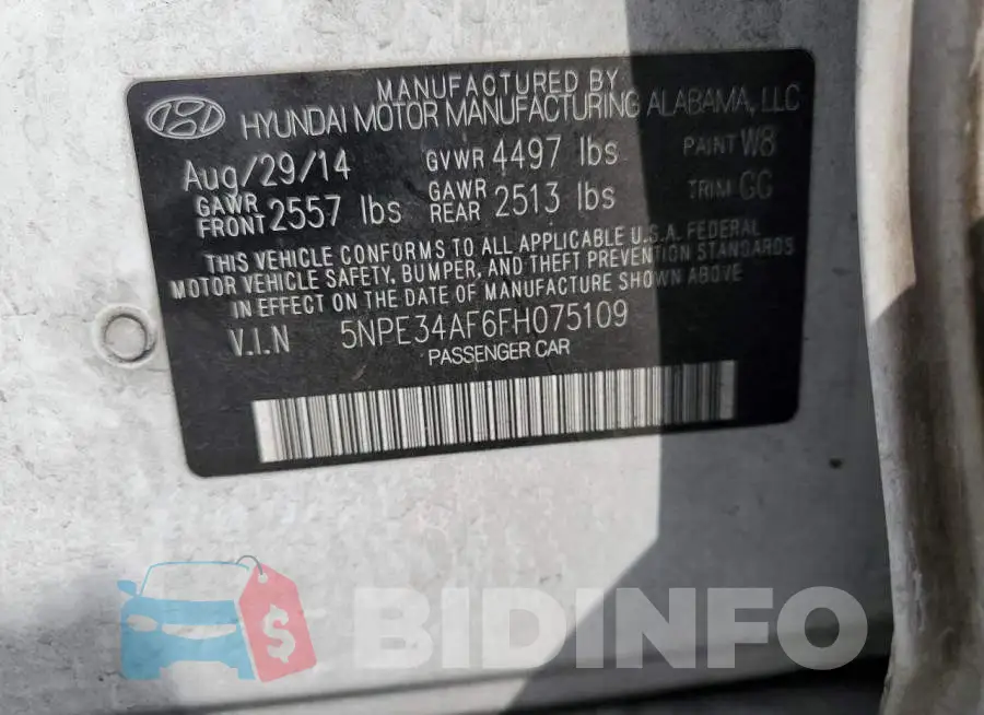 5NPE34AF6FH075109 Photo# 12
