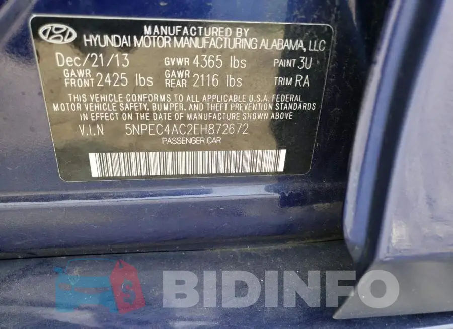 5NPEC4AC2EH872672 Photo# 12