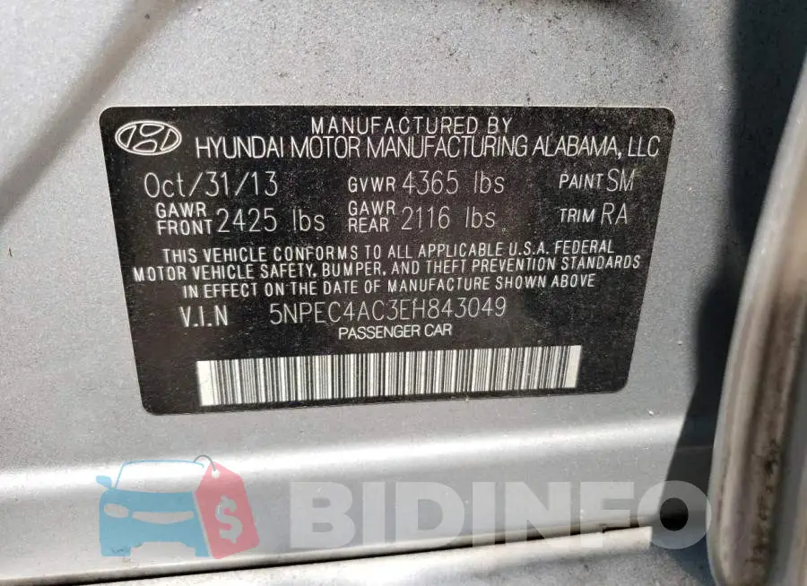 5NPEC4AC3EH843049 Photo# 12