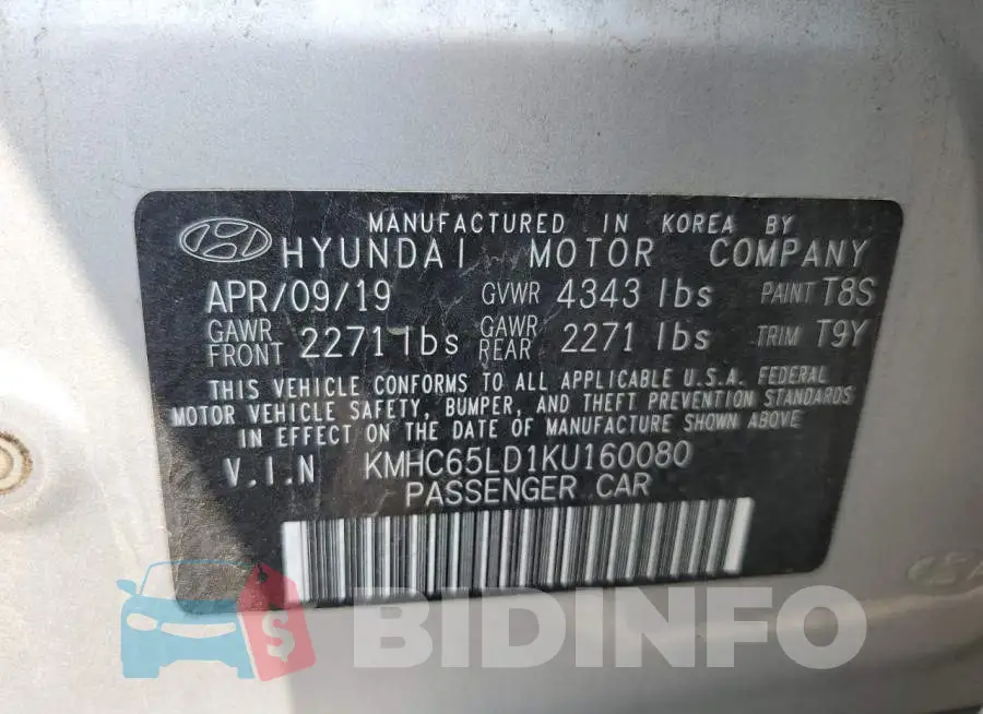 KMHC65LD1KU160080 Photo# 12