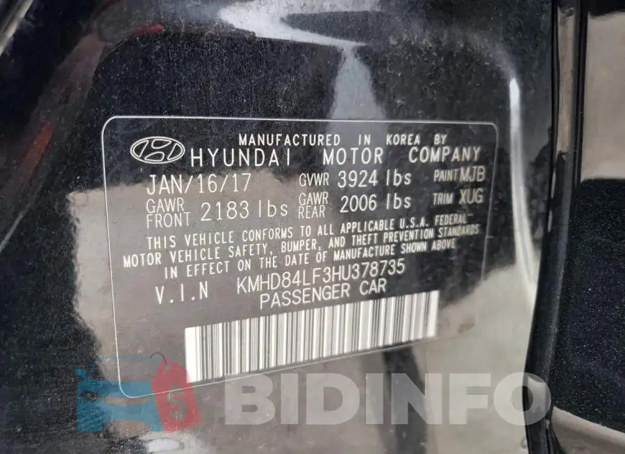 KMHD84LF3HU378735 Photo# 12