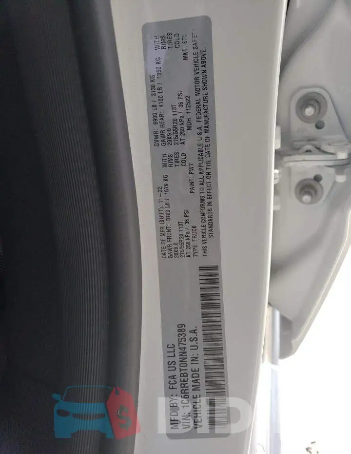 1C6RREBT0NN475389 Photo# 12