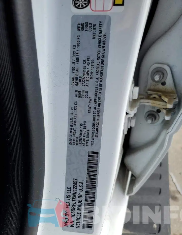 1C6SRFLTXNN122857 Photo# 12