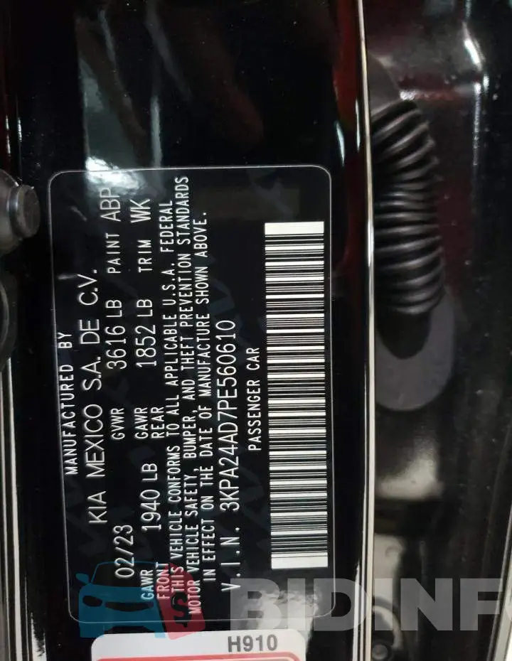 3KPA24AD7PE560610 Photo# 12