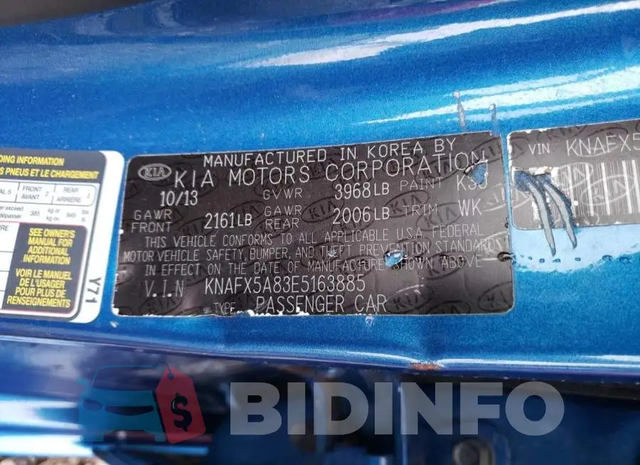 KNAFX5A83E5163885 Photo# 10