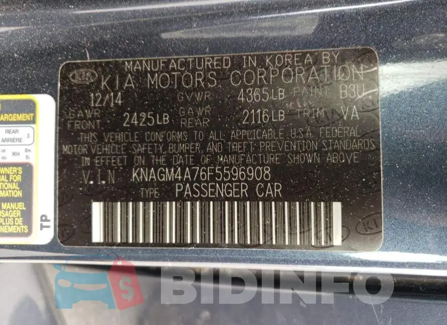KNAGM4A76F5596908 Photo# 12