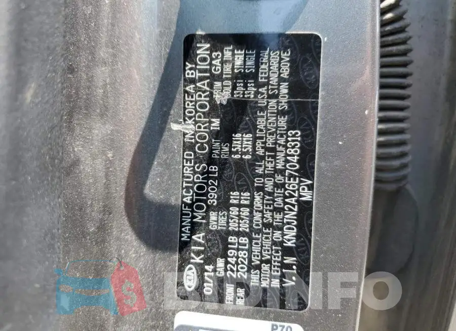 KNDJN2A26E7048313 Photo# 12