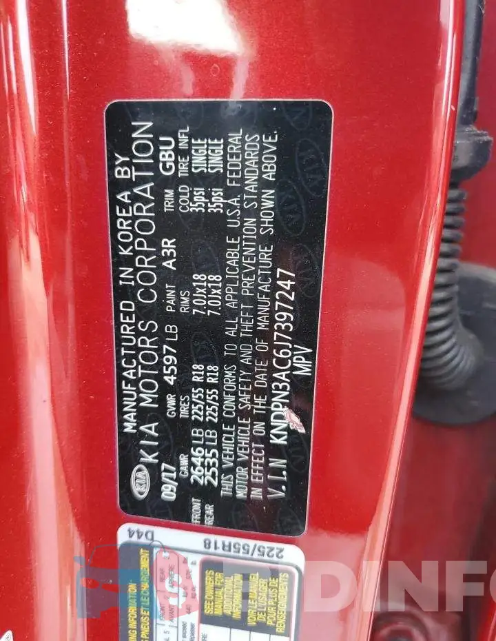 KNDPN3AC6J7397247 Photo# 13