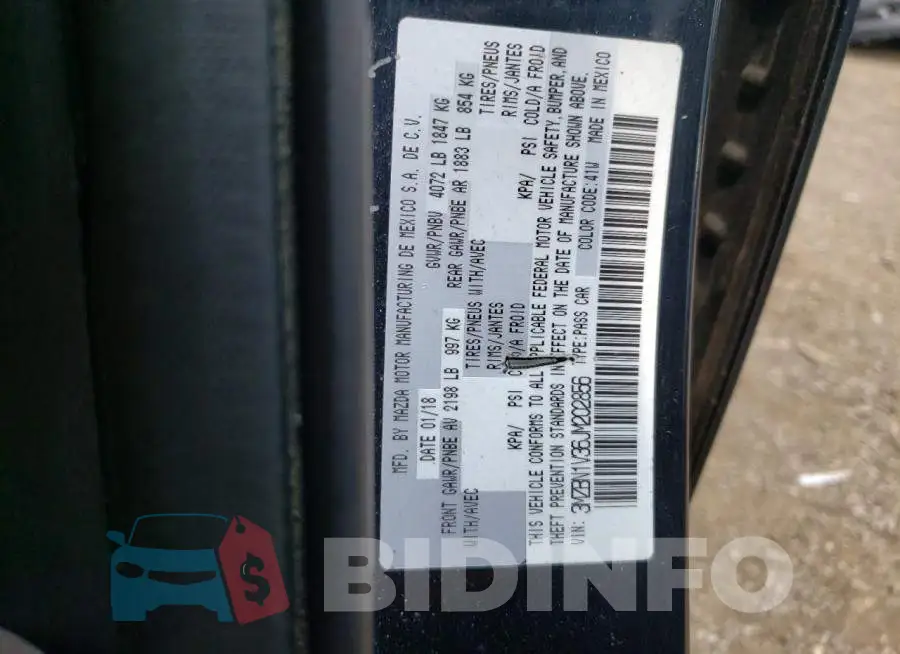 3MZBN1V36JM202856 Photo# 12