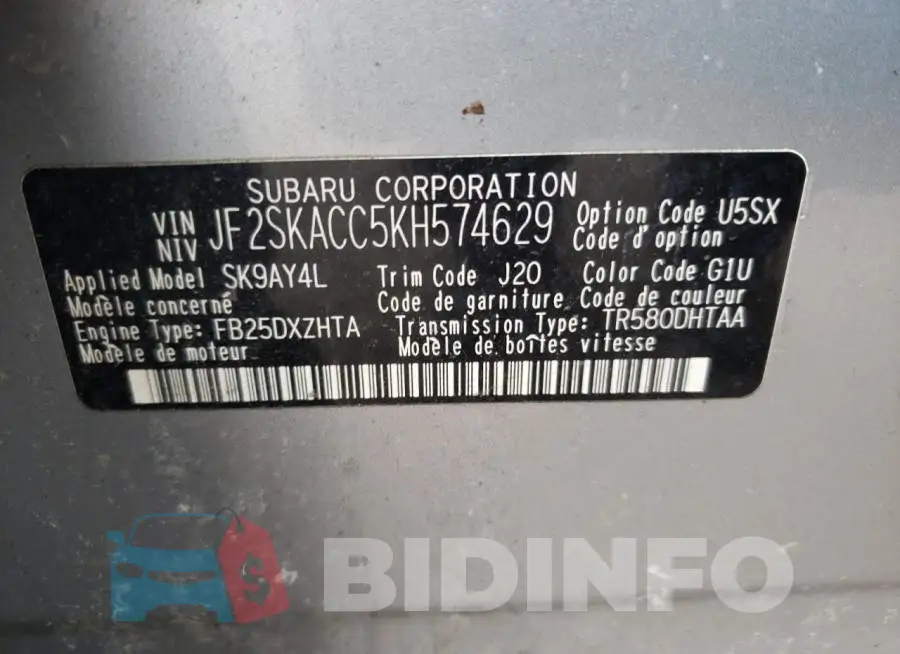 JF2SKACC5KH574629 Photo# 13