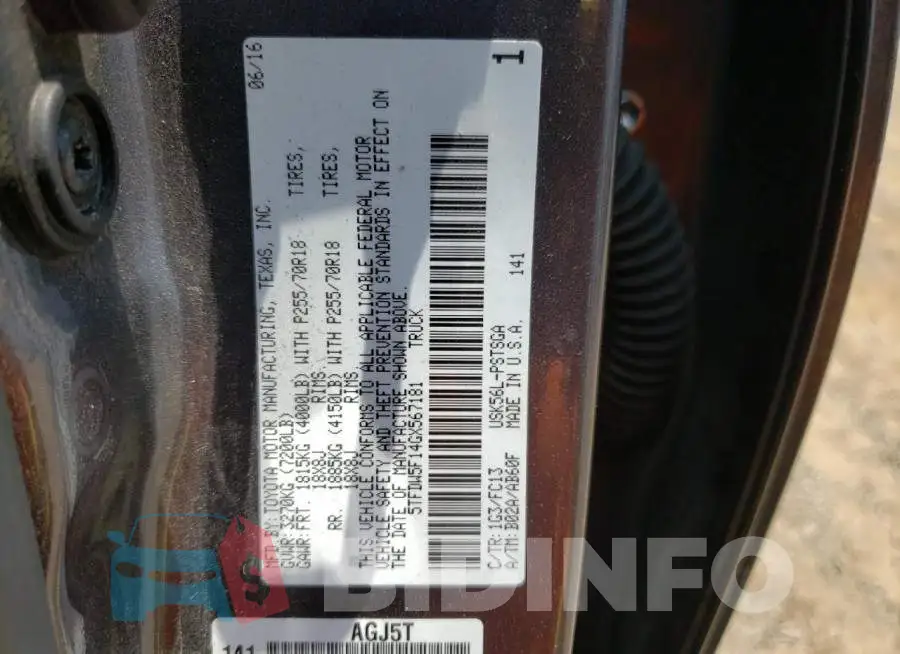 5TFDW5F14GX567181 Photo# 12