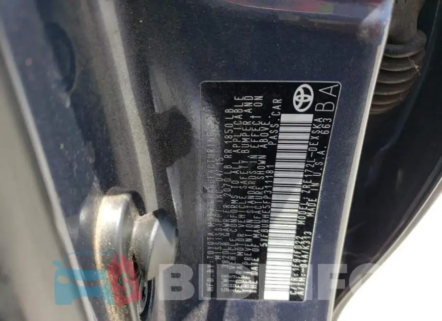 5YFBURHE5FP311181 Photo# 12