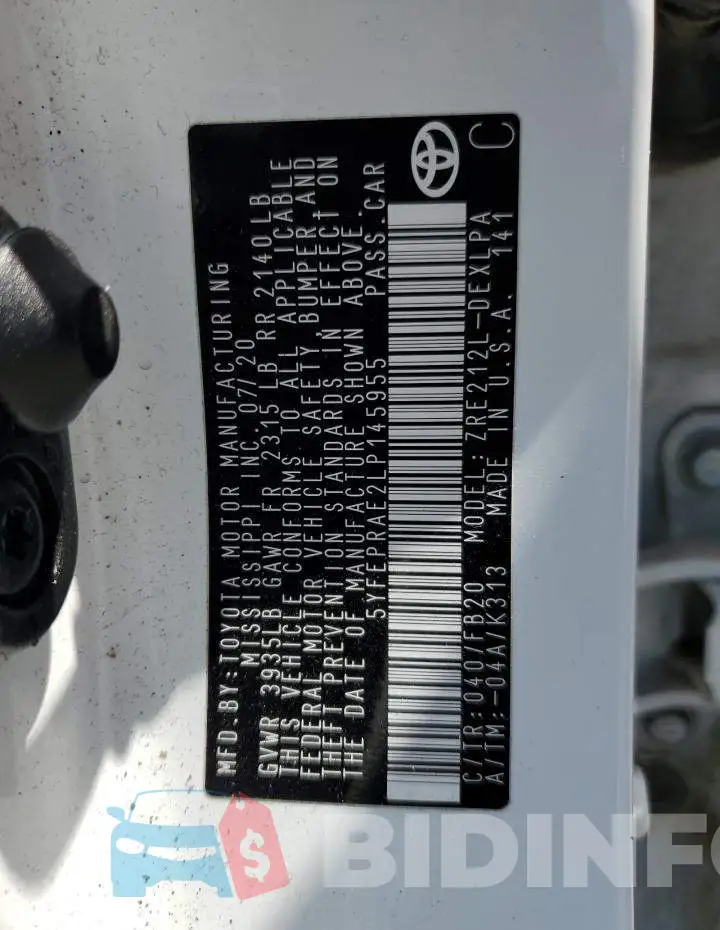 5YFEPRAE2LP145955 Photo# 12