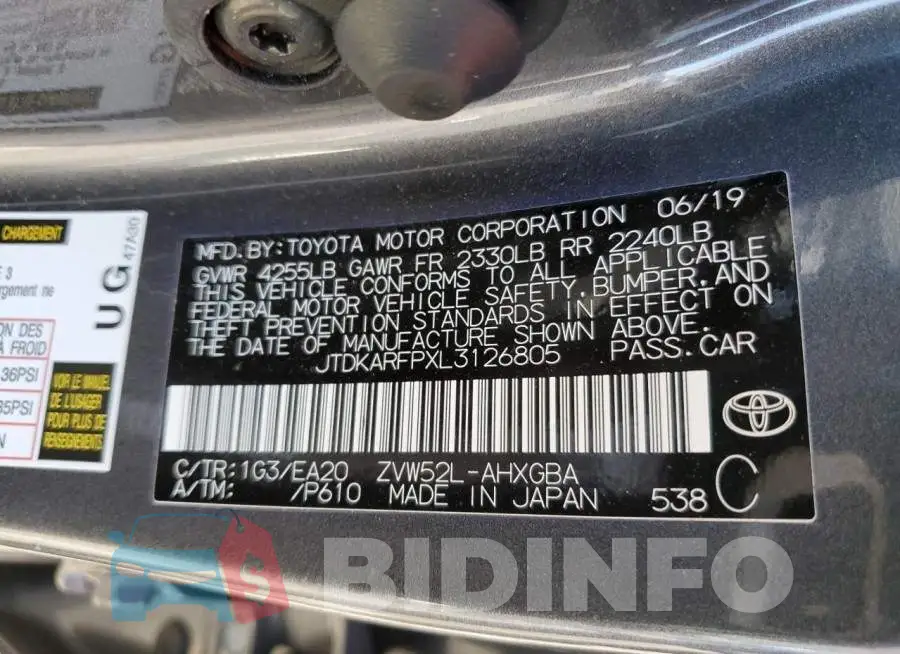 JTDKARFPXL3126805 Photo# 12
