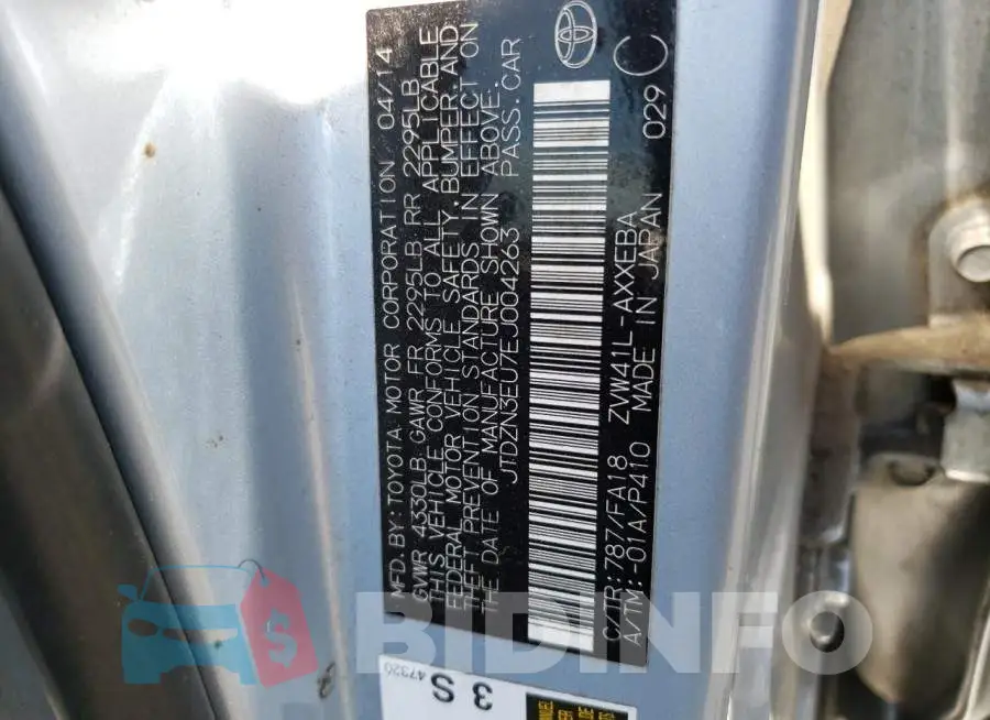 JTDZN3EU7EJ004263 Photo# 12