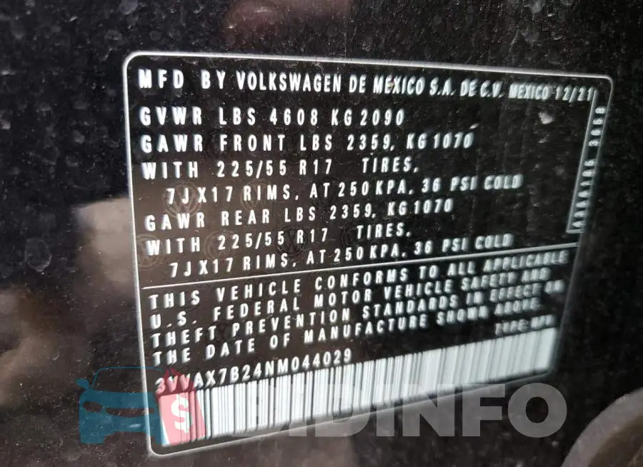 3VVAX7B24NM044029 Photo# 12