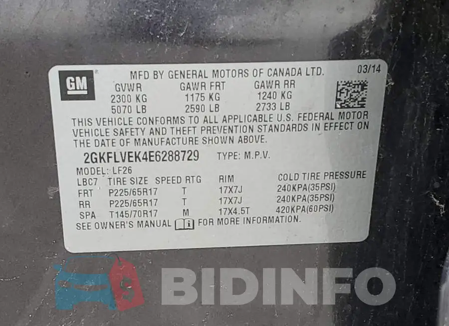 2GKFLVEK4E6288729 Photo# 13