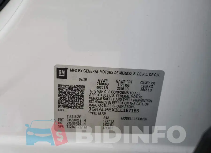 3GKALPEX1LL167165 Photo# 13
