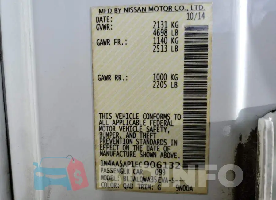 1N4AA5AP1EC906132 Photo# 12