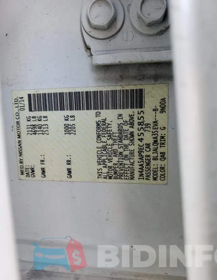 1N4AA5AP9EC455855 Photo# 12