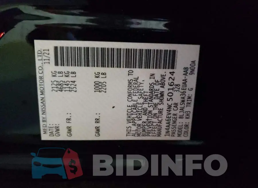 1N4AA6EV4NC501624 Photo# 12