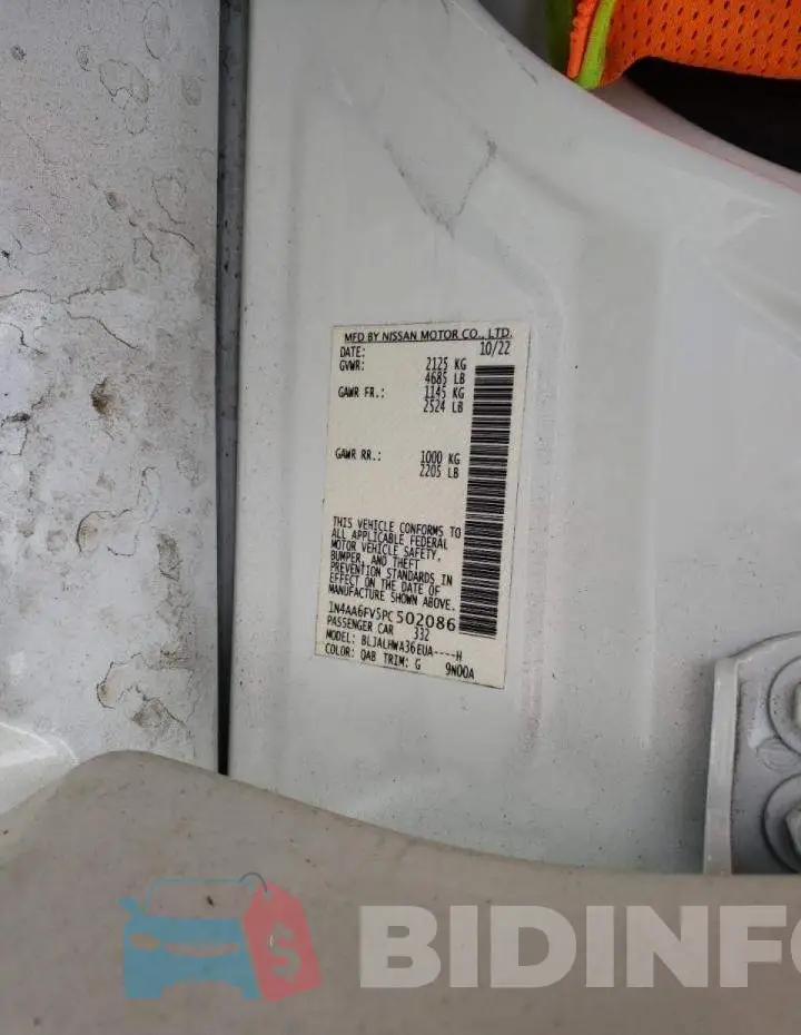 1N4AA6FV5PC502086 Photo# 12