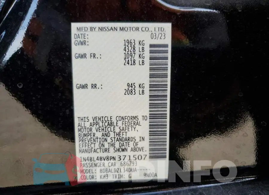 1N4BL4BV8PN371507 Photo# 13