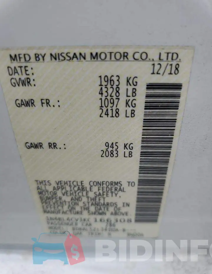 1N4BL4CV3KC166308 Photo# 12