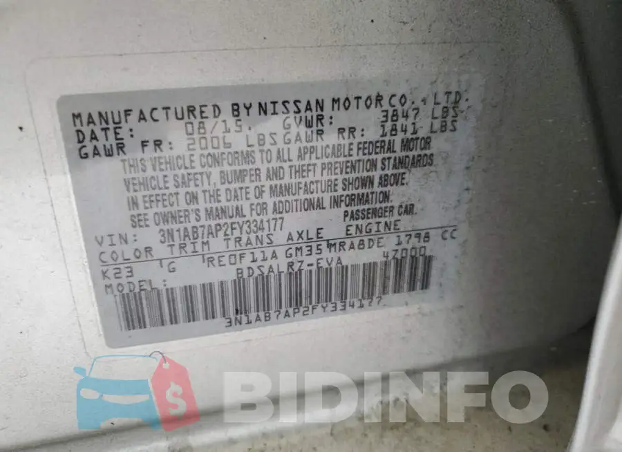 3N1AB7AP2FY334177 Photo# 12