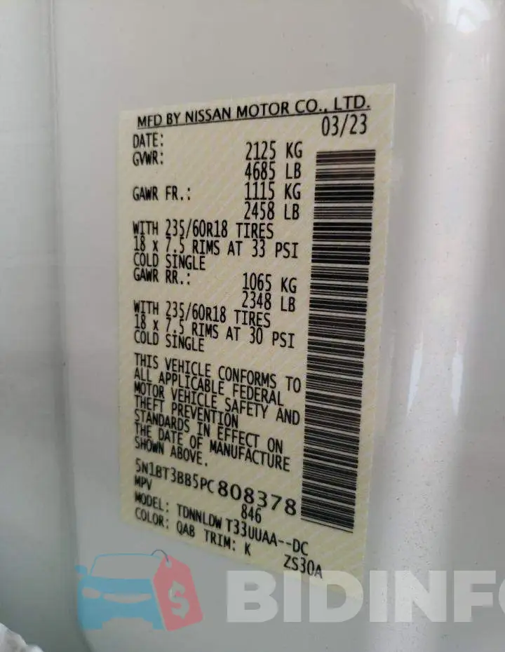 5N1BT3BB5PC808378 Photo# 12