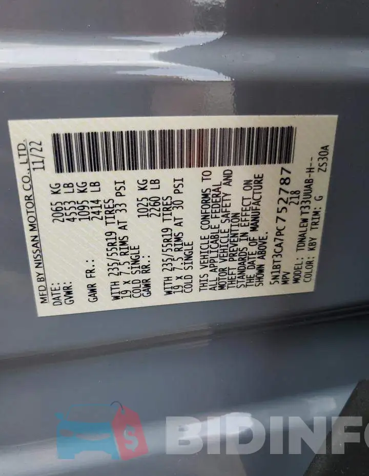5N1BT3CA7PC752787 Photo# 12