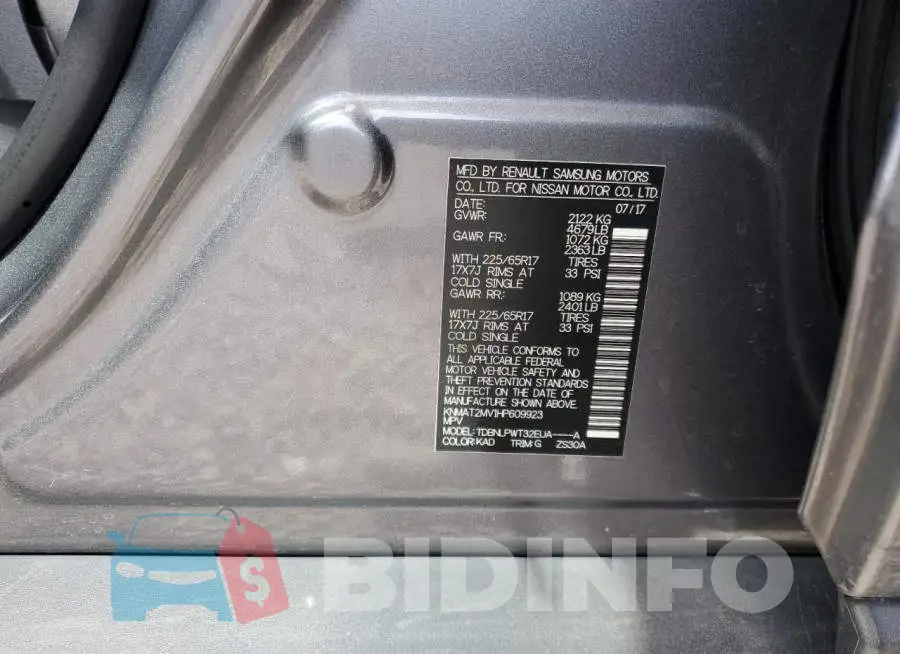 KNMAT2MV1HP609923 Photo# 12