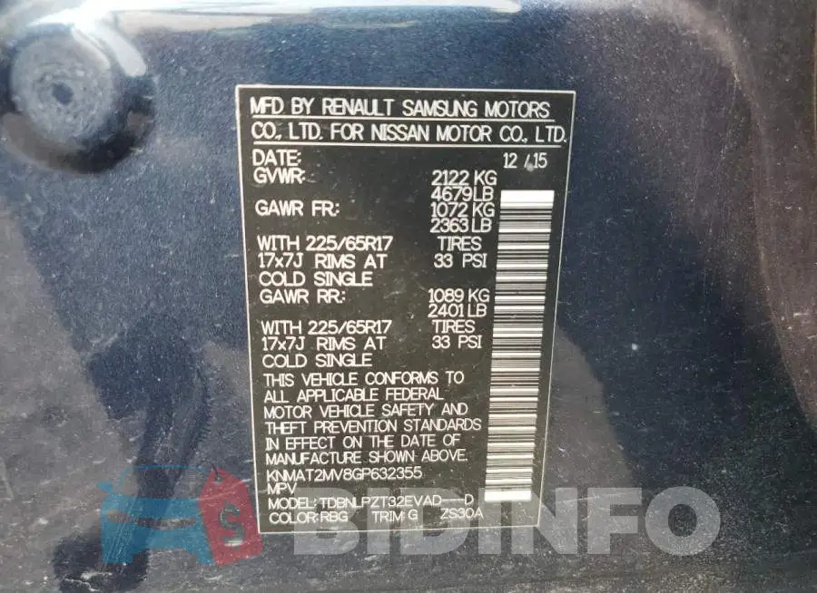 KNMAT2MV8GP632355 Photo# 13