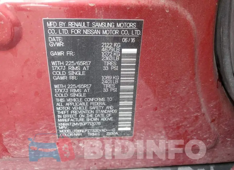 KNMAT2MV8GP713078 Photo# 12