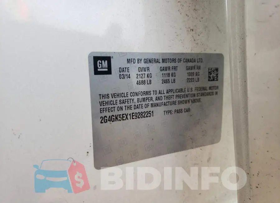 2G4GK5EX1E9282251 Photo# 12