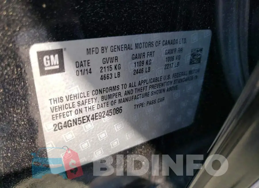 2G4GN5EX4E9245086 Photo# 12