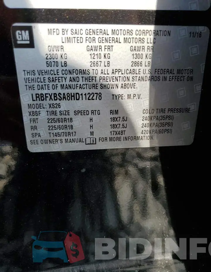LRBFXBSA8HD112278 Photo# 12