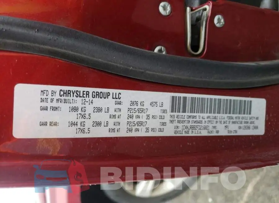1C4NJRBB2FD216021 Photo# 12