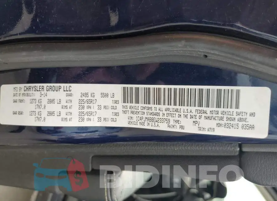 1C4PJMAB8EW233759 Photo# 13