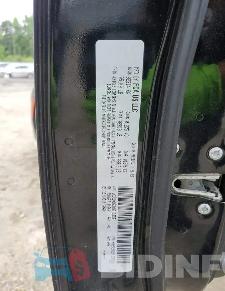 2C3CDXBG3KH719959 Photo# 13