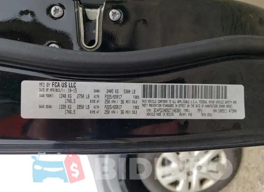 3C4PDCAB5GT146301 Photo# 14
