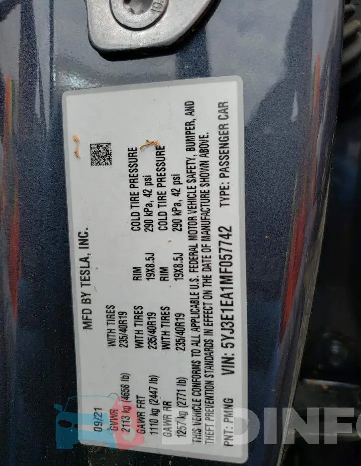 5YJ3E1EA1MF057742 Photo# 13